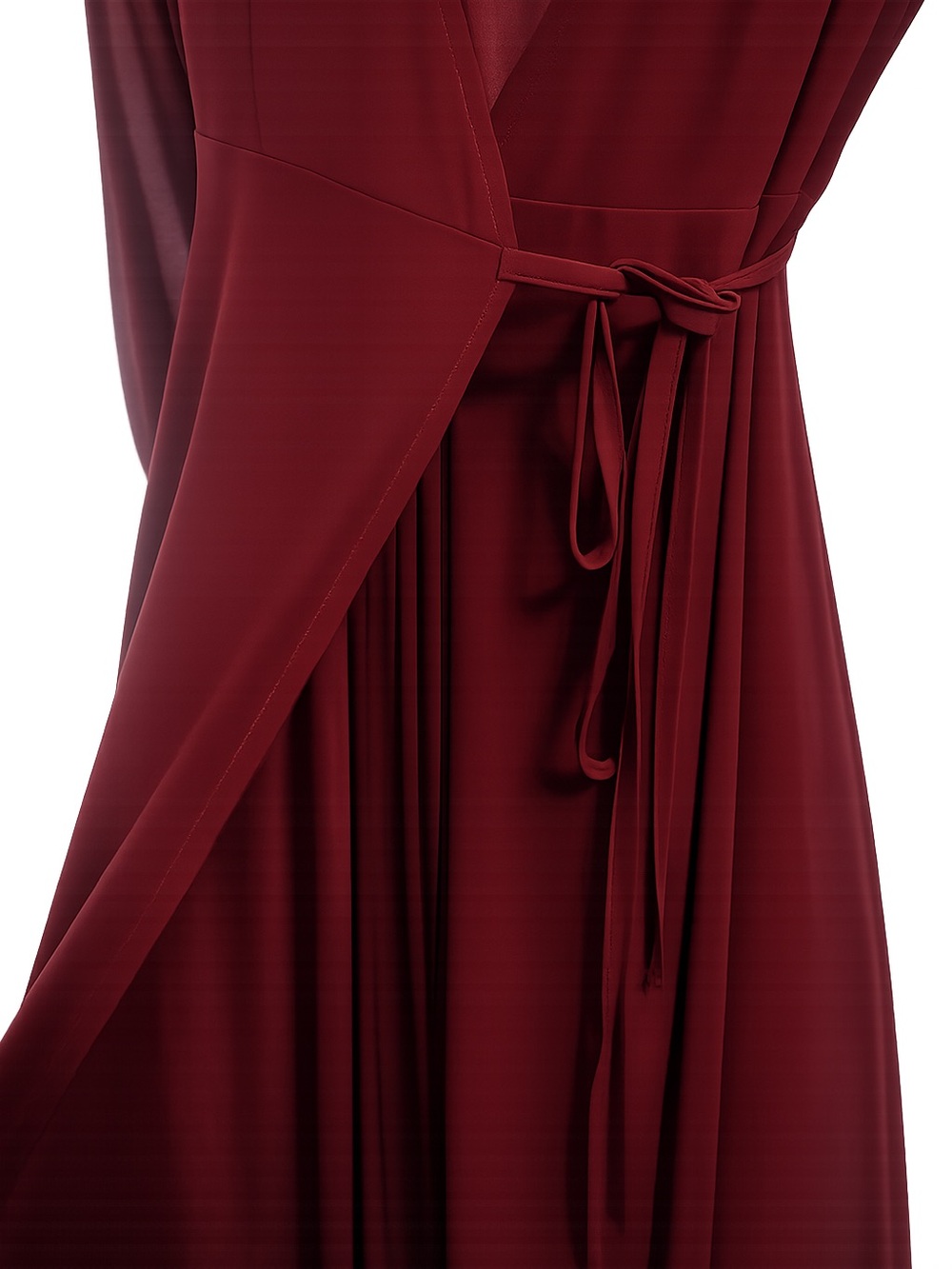 Soieblu Burgundy Long Sleeve Wrap Maxi Dress - Picture 3 of 3